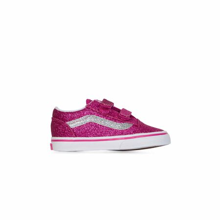 VANS old skool OLD SKOOL V GLITTER ROSA/BLANCO BEBÉ