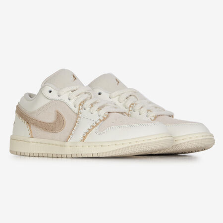 JORDAN AIR JORDAN 1 LOW FUR BEIGE/BLANCO MUJER