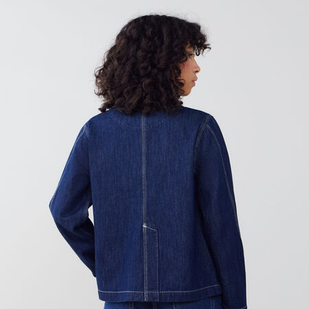 CONVERSE JACKET DENIM STITCHING AZUL/BLANCO MUJER