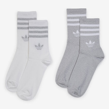 ADIDAS ORIGINALS CHAUSSETTES X2 CREW GLITTER GRIS/BLANCO MIXTO
