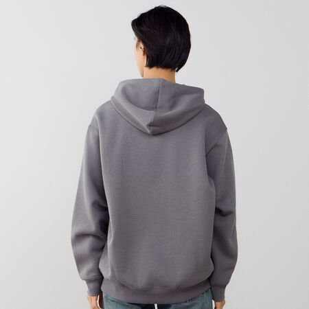 NEW BALANCE HOODIE SMALL LOGO GRIS HOMBRE