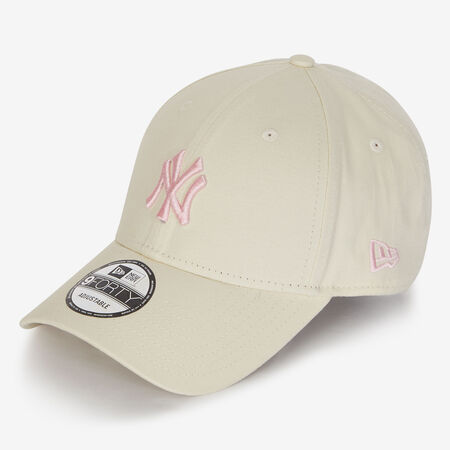 NEW ERA 9FORTY WOMEN NY ESSENTIAL BEIGE/ROSA MUJER