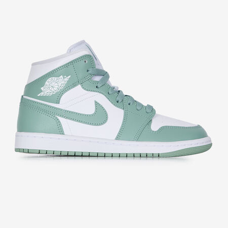 AIR JORDAN 1 MID : BLANCO/VERDE