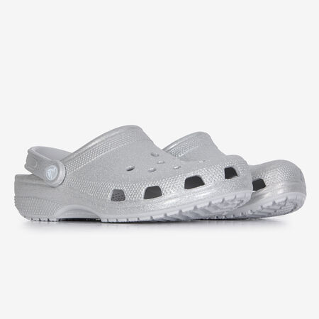 CROCS CLASSIC CLOG PLATEADO MUJER