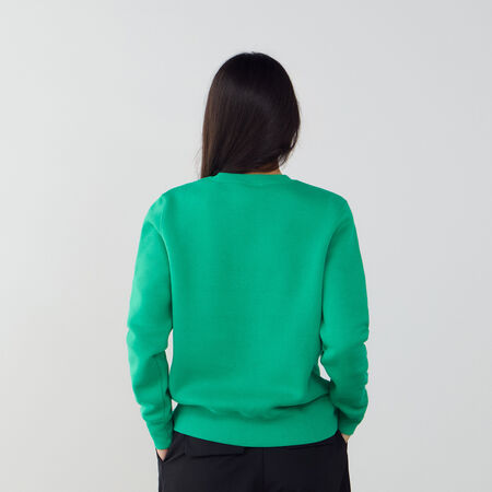 NIKE SWEAT CREW CLUB CENTERED LOGO VERDE/BLANCO MUJER