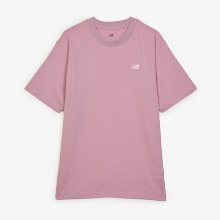 NEW BALANCE TEE SHIRT SMALL LOGO ESSENTIALS ROSA/BLANCO HOMBRE
