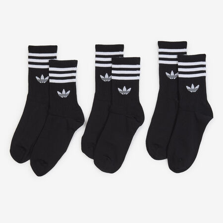 ADIDAS ORIGINALS CHAUSSETTES X3 CREW 3 STRIPES NEGRO/BLANCO MIXTO
