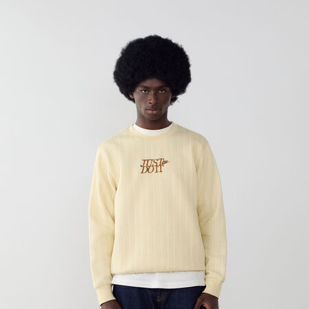 NIKE SWEAT CREW JUST DO IT AOP BEIGE HOMBRE