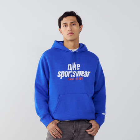 NIKE HOODIE LINEAR LOGO AZUL/BLANCO HOMBRE