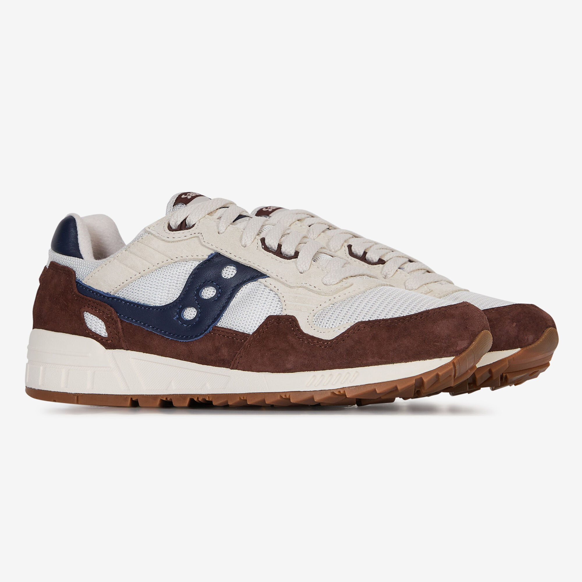 SAUCONY SHADOW 5000 BLANCO MARRON CORDONES HOMBRE Courir.es