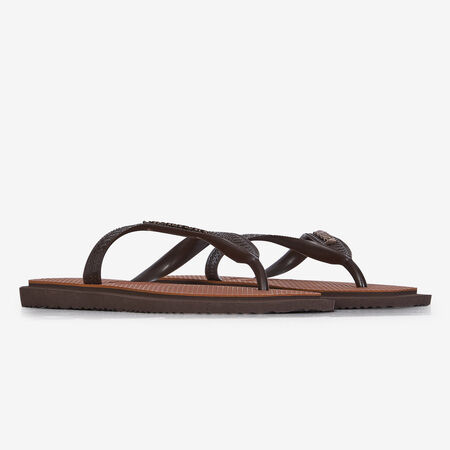 HAVAIANAS TOP SQUARE FUSION NARANJA/MARRÓN MUJER