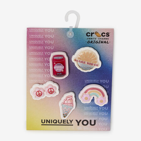 JIBBITZ SQUISH FILLED SUMMER 5PC : MULTICOLOR