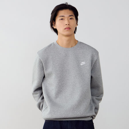 NIKE SWEAT CREW CLUB GRIS/BLANCO HOMBRE