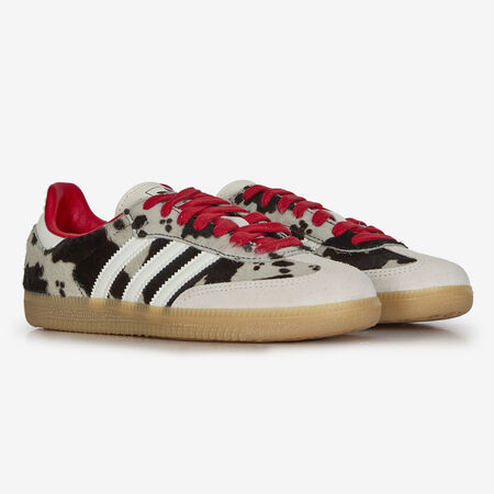 ADIDAS ORIGINALS samba SAMBA OG COW PONY HAIR MARR&Oacute;N/ROJO MUJER