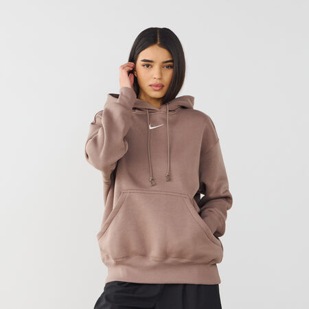 HOODIE PHOENIX LONG OVERSIZED : MARRÓN/BLANCO