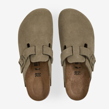 BIRKENSTOCK boston BOSTON SUEDE FADED KHAKI CAQUI MUJER