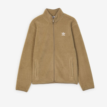 ADIDAS ORIGINALS JACKET FZ TEDDY FLEECE MARRÓN/BLANCO HOMBRE