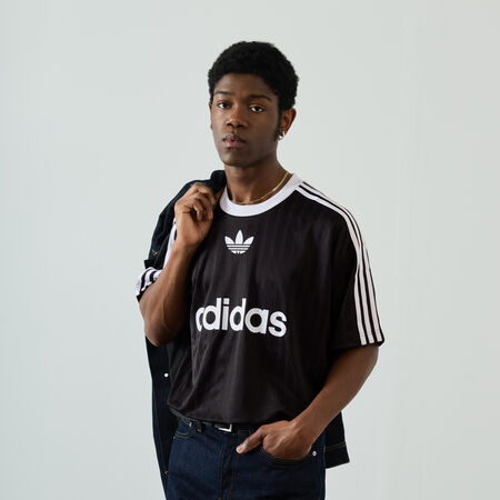 ADIDAS ORIGINALS TEE SHIRT JERSEY 3 STRIPES NOIR HOMBRE