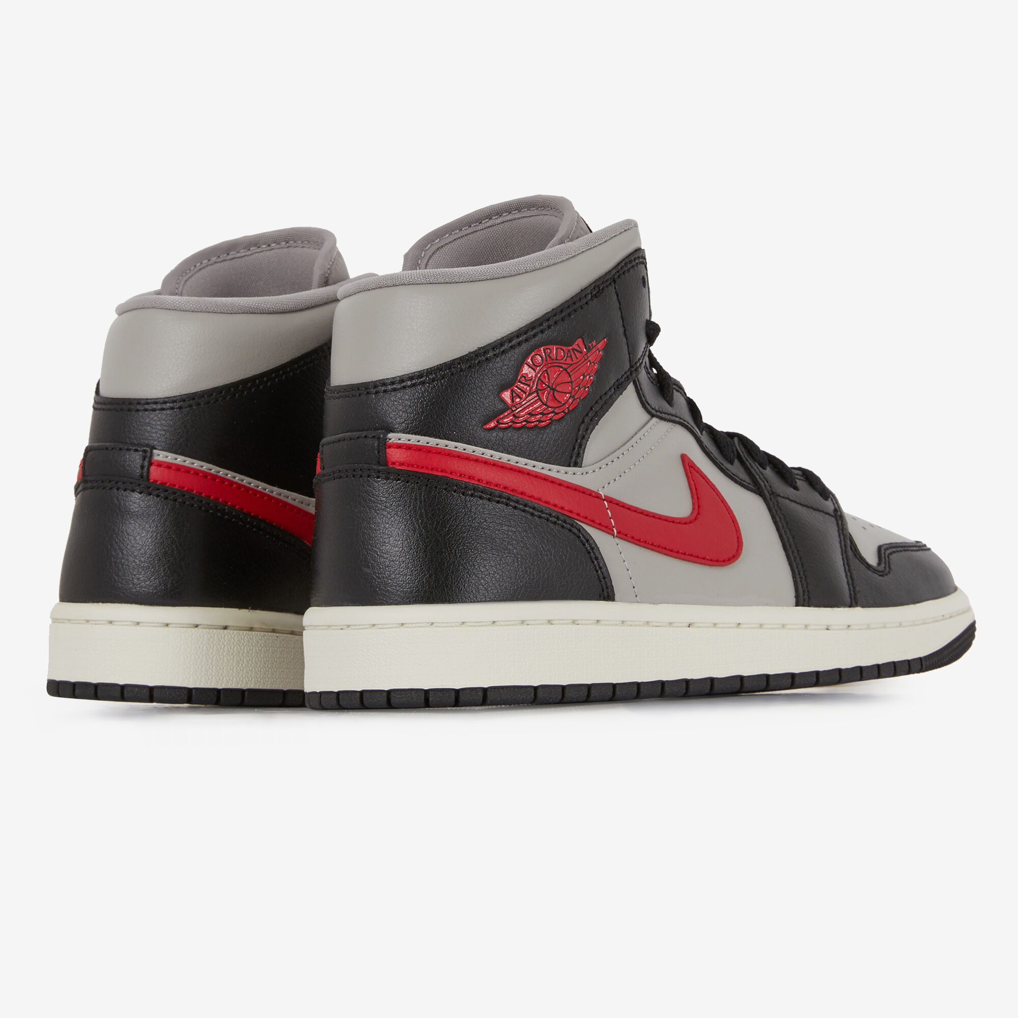 JORDAN AIR JORDAN 1 MID GRIS ROJO SNEAKERS MUJER Courir.es