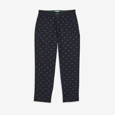 LACOSTE PANTALON LOGO AOP AZUL MARINO/VERDE HOMBRE