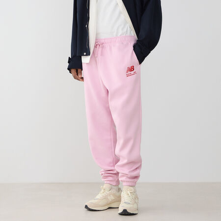 NEW BALANCE PANT JOGGER EMBRO LOGO BOSTON 06 ROSA/ROJO HOMBRE