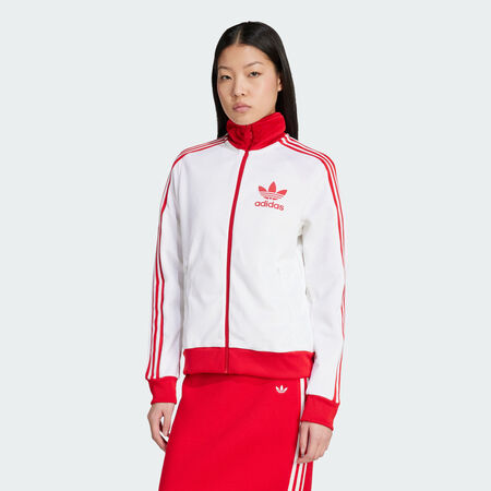 ADIDAS ORIGINALS JACKET FZ ADICOLOR CLASSICS BLANCO/ROJO MUJER
