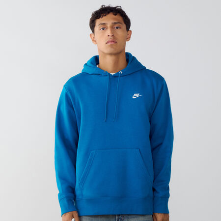 NIKE HOODIE CLUB SMALL LOGO AZUL/BLANCO HOMBRE