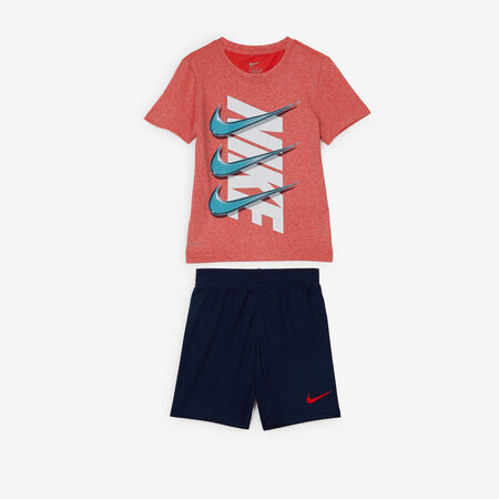 NIKE 2 PC SET TEE SHORT DROPSET ROUGE/BLEU ROUGE/BLEU INFANTIL