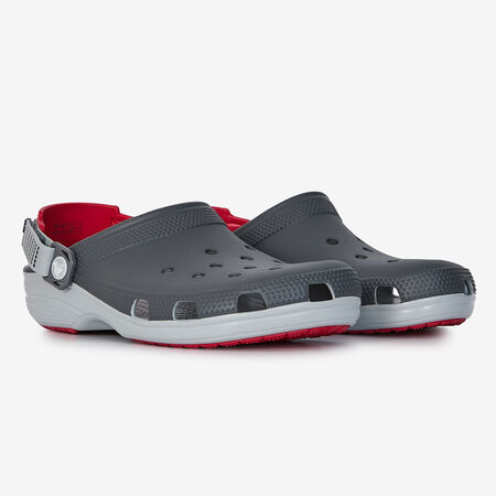 CROCS CLASSIC TURBO CLOG GRIS/ROJO HOMBRE