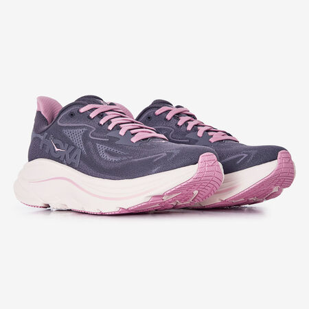 HOKA CLIFTON 10 NEGRO/ROSA MUJER