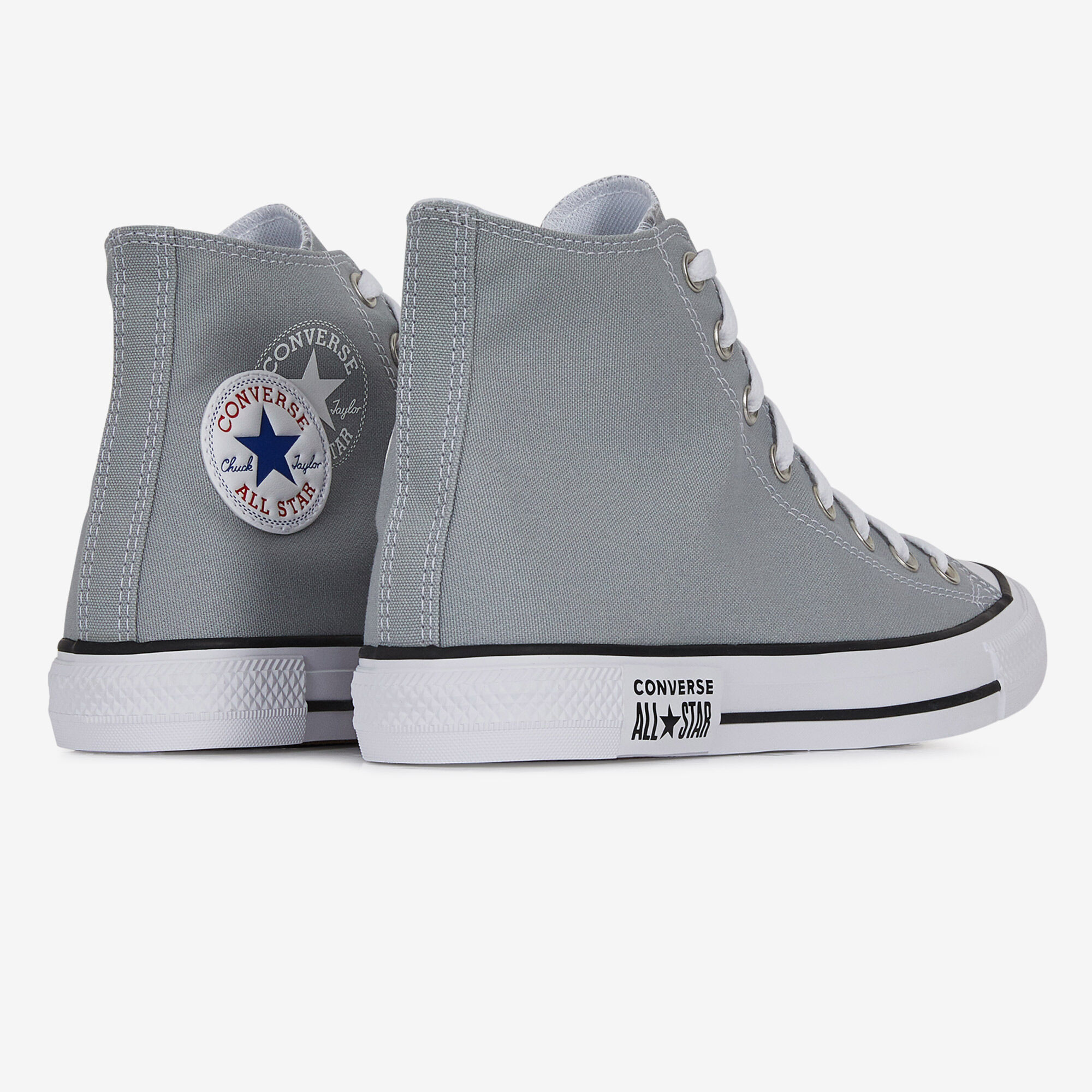 CONVERSE CHUCK TAYLOR ALL STAR HI GRIS BLANCO CORDONES HOMBRE Courir.es