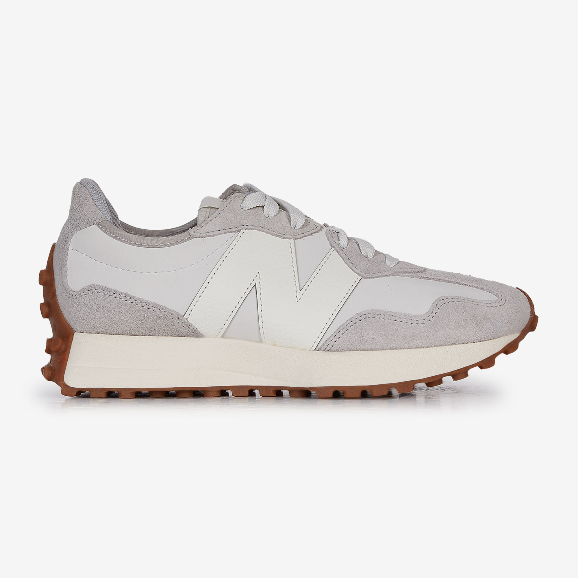 NEW BALANCE 327 GRIS BEIGE CORDONES MUJER Courir.es