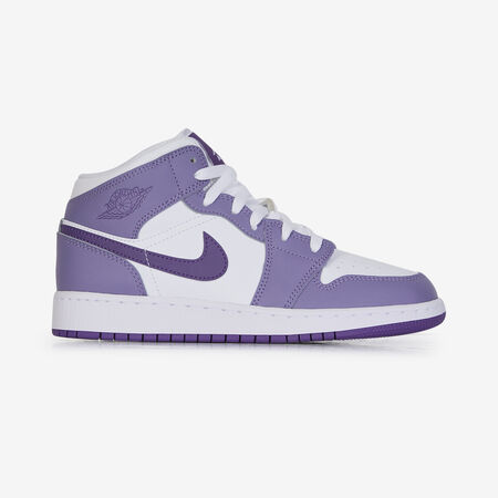 AIR JORDAN 1 MID : MORADO/BLANCO