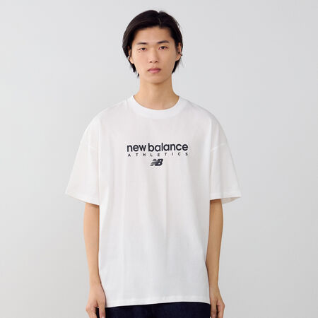 NEW BALANCE TEE SHIRT LINEAR GRAPHIC BLANCO HOMBRE
