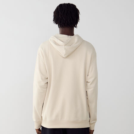 NEW BALANCE HOODIE BIG LOGO FT BEIGE/BLANCO HOMBRE