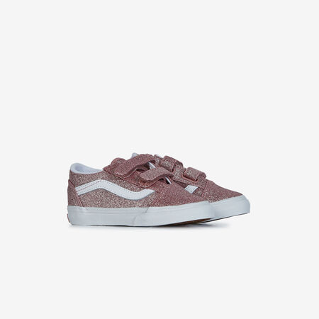 VANS old skool OLD SKOOL V GLITTER ROSA BEBÉ