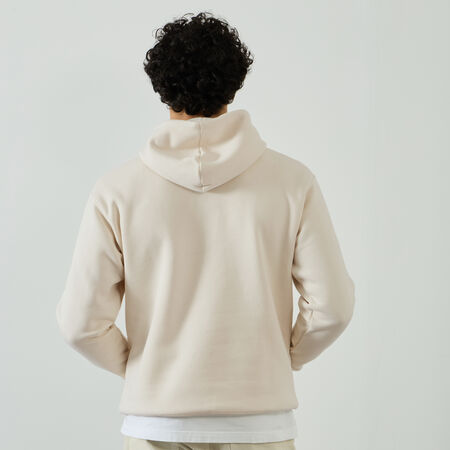 NEW BALANCE HOODIE SMALL LOGO BEIGE HOMBRE