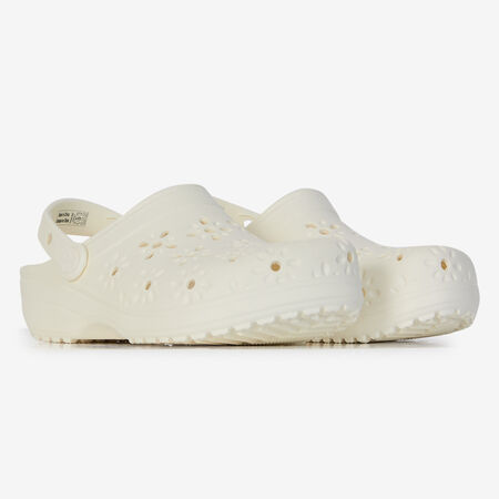 CROCS CLASSIC FLORAL CUT OUT CLOG BLANCO MUJER