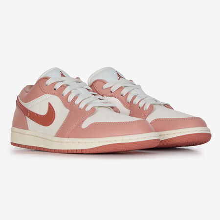 JORDAN AIR JORDAN 1 LOW BLANCO/ROJO MUJER