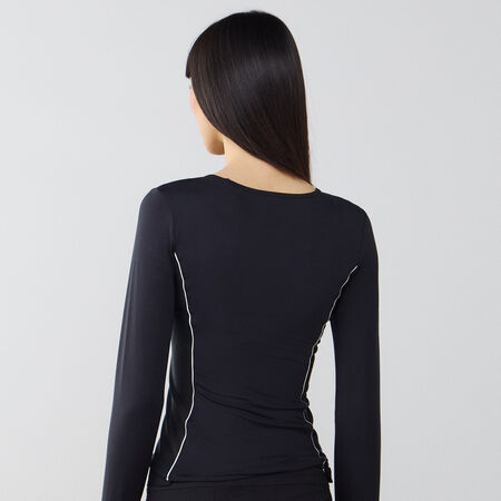 NIKE TOP SHOX LS NEGRO MUJER