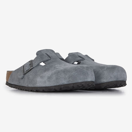 BIRKENSTOCK BOSTON SUEDE BASALT GRAY GRIS HOMBRE