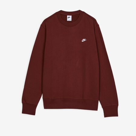 NIKE SWEAT CREW CLUB BURDEOS/BLANCO HOMBRE