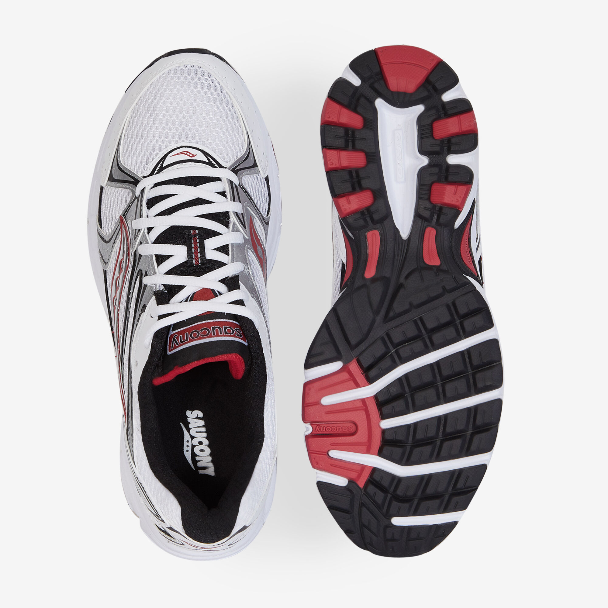 SAUCONY RIDE MILLENNIUM BLANCO ROJO CORDONES HOMBRE Courir.es