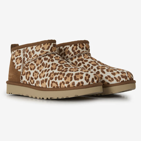 UGG classic mini CLASSIC ULTRA MINI CHEETAH BEIGE/MARR&Oacute;N MUJER