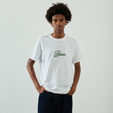 PUMA TEE SHIRT SATIN LOGO BLANCO/VERDE HOMBRE