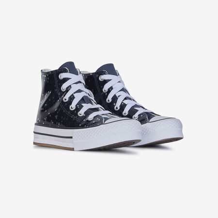 CONVERSE CHUCK TAYLOR ALL STAR EVA LIFT HI GLITTE NEGRO/BLANCO INFANTIL