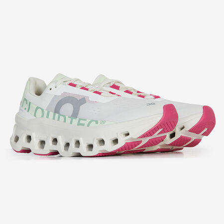 ON RUNNING CLOUDMONSTER BLANCO/ROSA MUJER