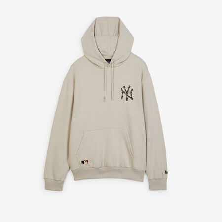 NEW ERA HOODIE NY YANKEES LEO INFILL LOGO BEIGE/MARRÓN HOMBRE