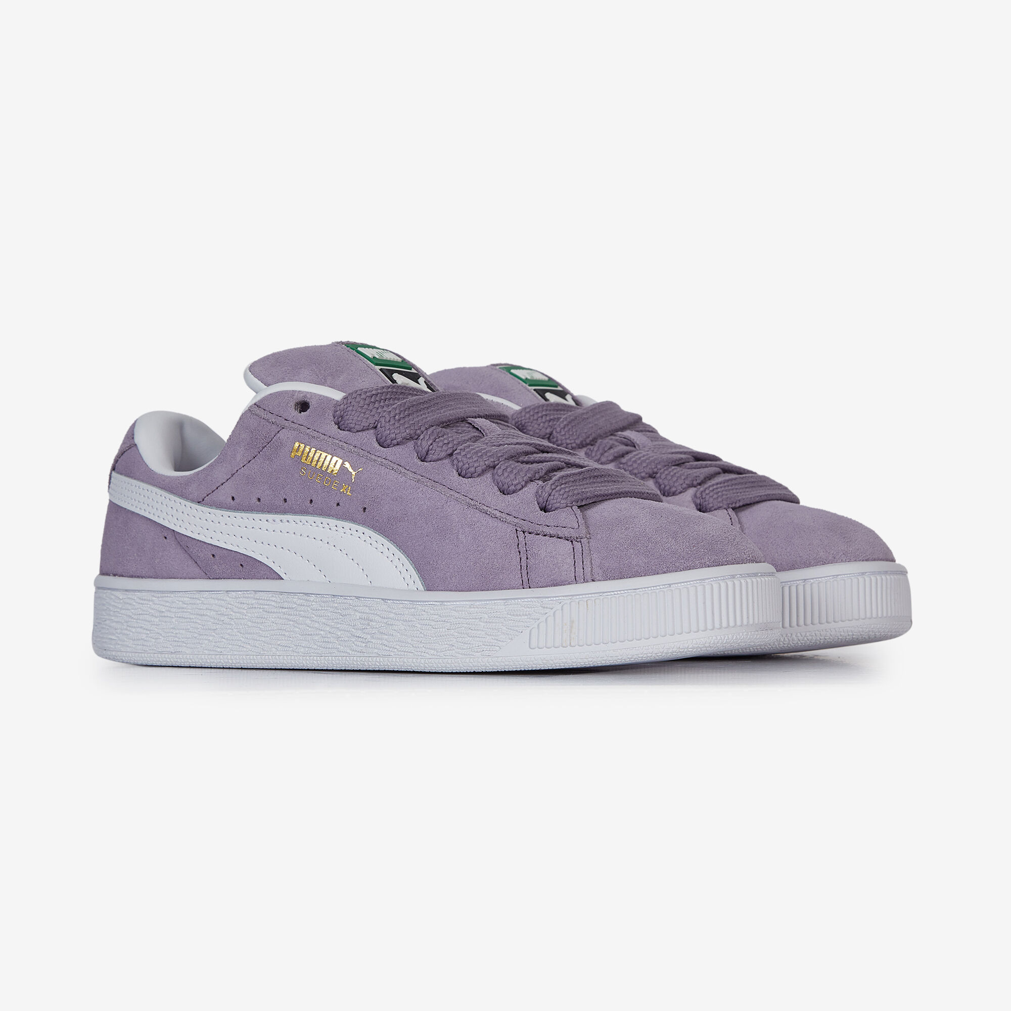 PUMA SUEDE XL LILA BLANCO CORDONES NINOS Courir.es