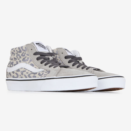 VANS SK8-MID LEOPARD BEIGE/PLATEADO JUNIOR